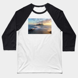 St Marys Lighthouse Whitley Bay Baseball T-Shirt